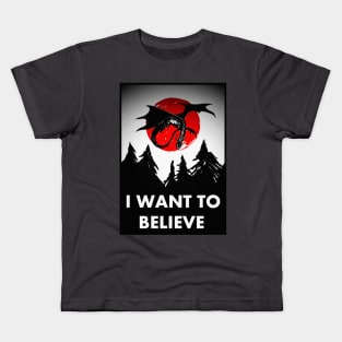 i want to believe dragon x files Kids T-Shirt